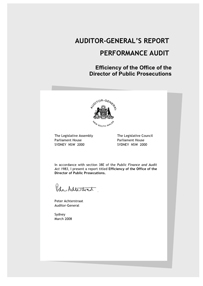 Efficiency of the Office of the Director of Public Prosecutions