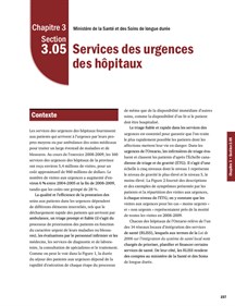 Les services des urgences des hôpitaux (Hospital Emergency Departments)