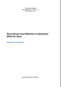 Le recrutement et la conservation des spécialistes dans la Marine australienne (Recruitment and Retention of Specialist Skills for Navy)