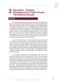 NS Education Contract Management of Public Private Partnership Schools