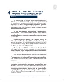 Santé et Mieux-Être : le remplacement de l’hôpital régional de Colchester (NS Health And Wellness)
