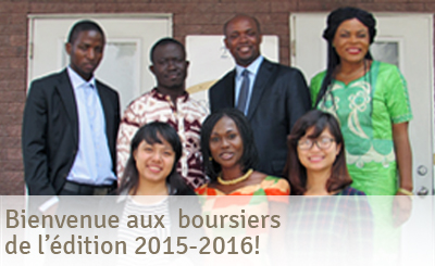 Bienvenue aux boursiers de l'édition 2015-2016!