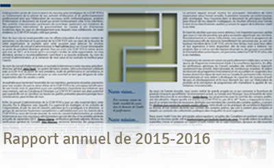Rapport annuel de 2015-2016