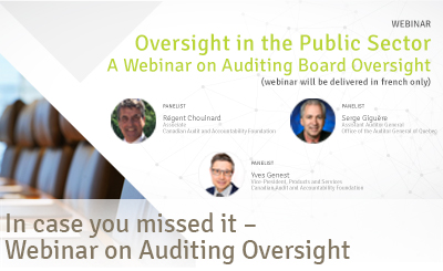 Oversight in the Public Sector – A Webinar on Auditing Board Oversight