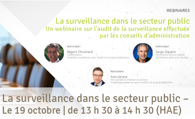 La surveillance dans le secteur public – Un webinaire sur l'audit de la surveillance effectuée par les conseils d'administration