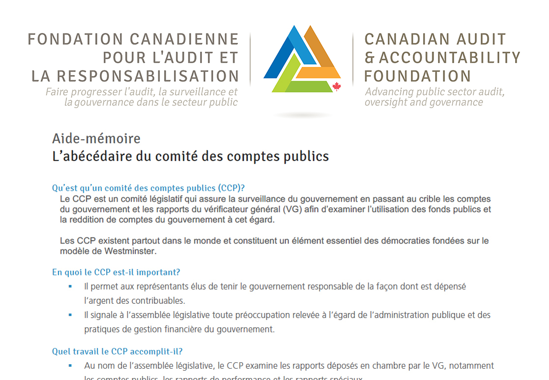 L’abécédaire du comité des comptes publics