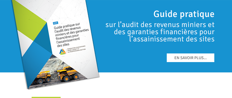 Guide pratique sur l'audit des revenus miniers et des garanties financières pour l'assainissement des sites